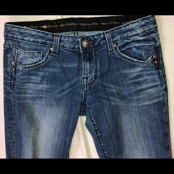 Rerock Express Womens Blue Jeans Bootcut Size 6s - Picture 4 of 10